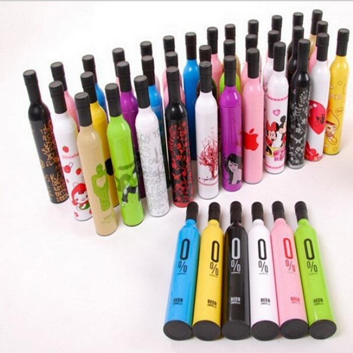 Wine Bottle Umbrella / Promotion cheap wine bottle folding umbrella