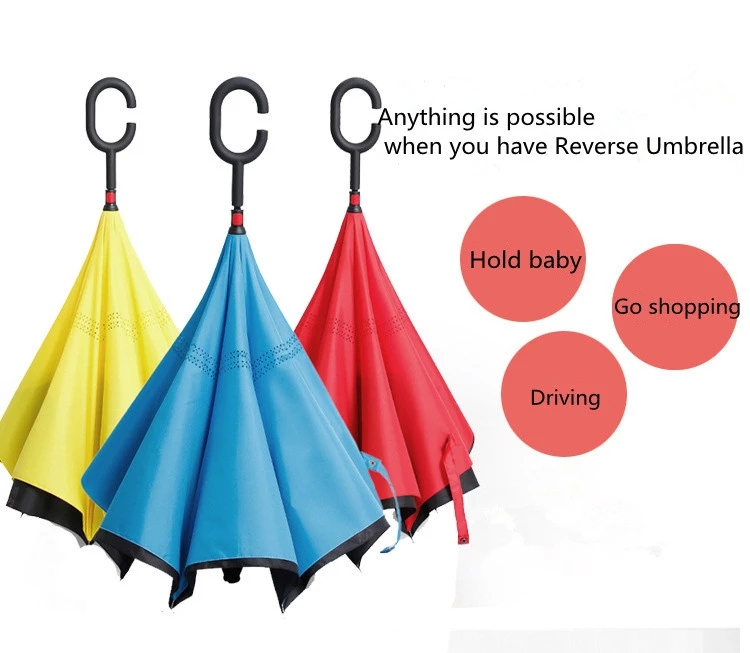 Professional manufacture cheap double canopy reverse umbrella