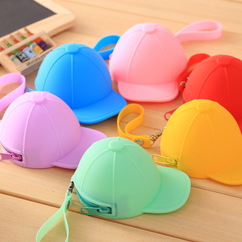 Creative Cute Mini Bag Coin Purse Silicone Coin Bag Baseball Cap Bag