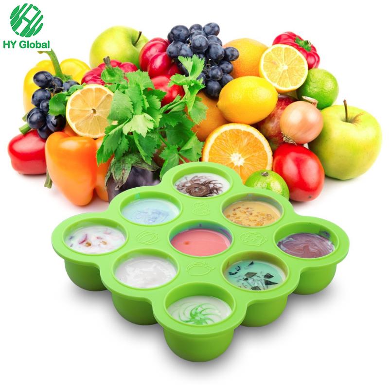 SIlicone Baby Ice Freezer Tray Food Storage Container