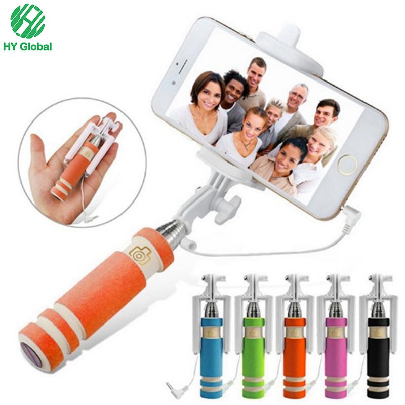 Cable take pole Selfie stick NO need bluetooth No need charger