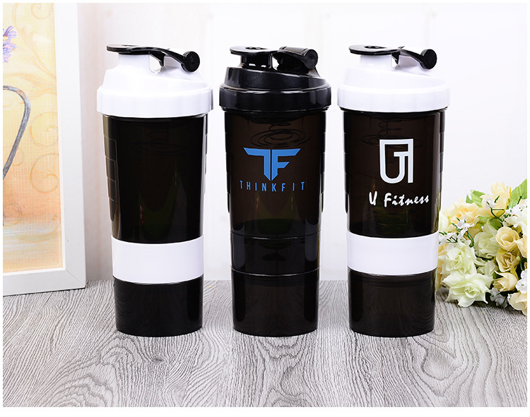 Spider Protein Shaker Bottle Sports Powder Mixer Bottle with pill box