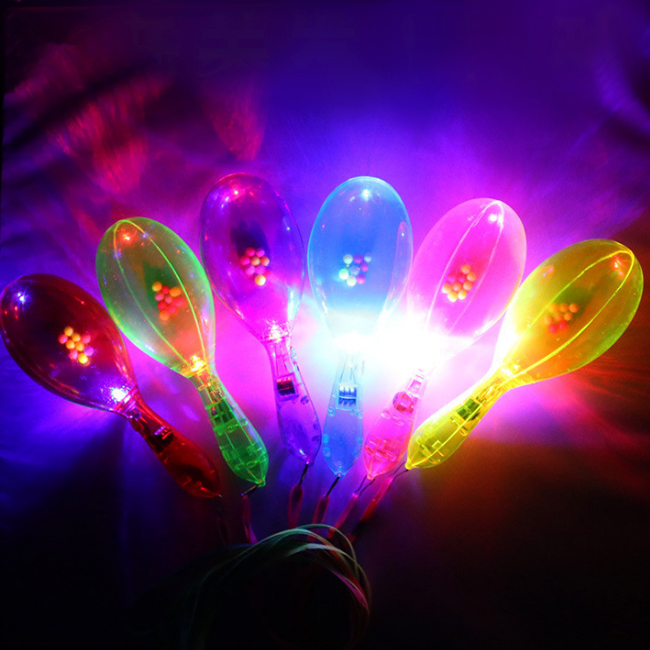 Led Flashing Plastic Maracas