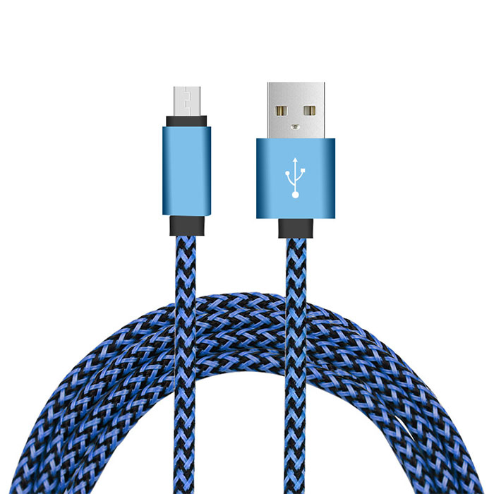 Aluminum Metal Braided Mobile Phone Charger Cables Micro USB Data Cable For iPhone 6 7
