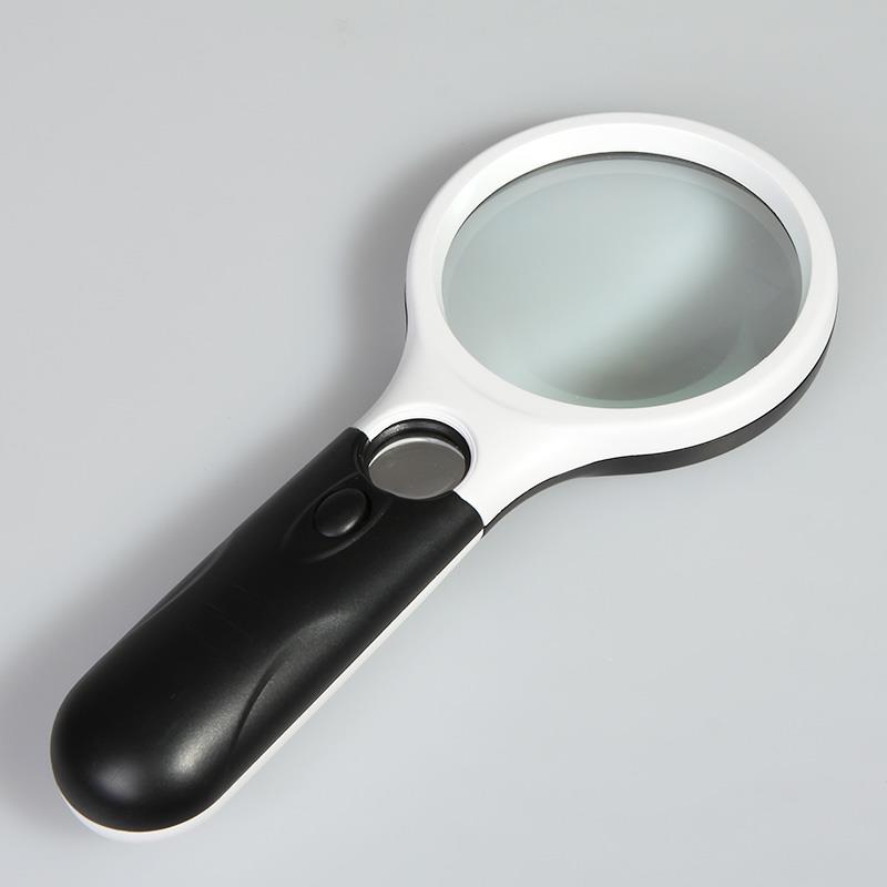 LED Light Reading Hand Held Magnifier Magnifying Glass Lens Mother Gift