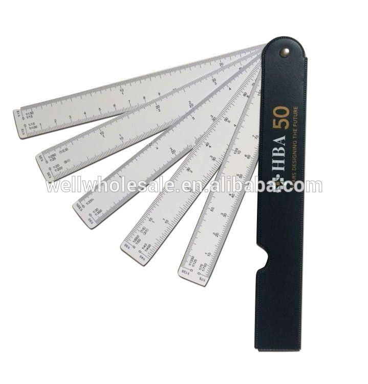 5 blade fan scale rulers