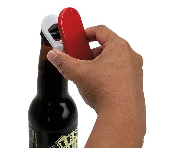 plastic beer bottle opener office paper magnetic clip with bottle opener