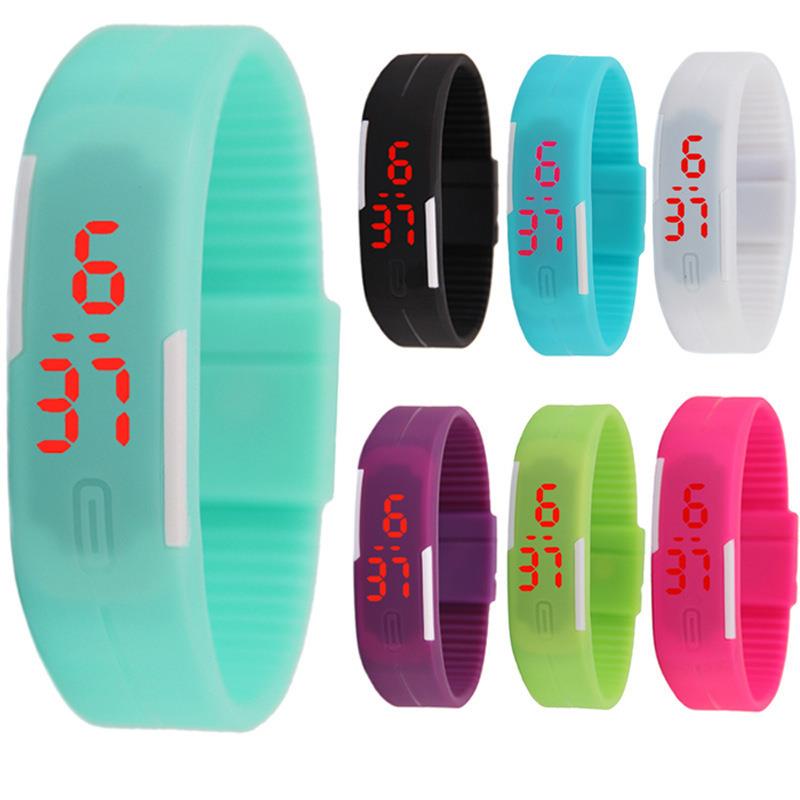 Fashion Ultra-thin Touch Children Electronic Wristwatches Women Relgio Watch Bracelet Men Digital LED Sport Watches