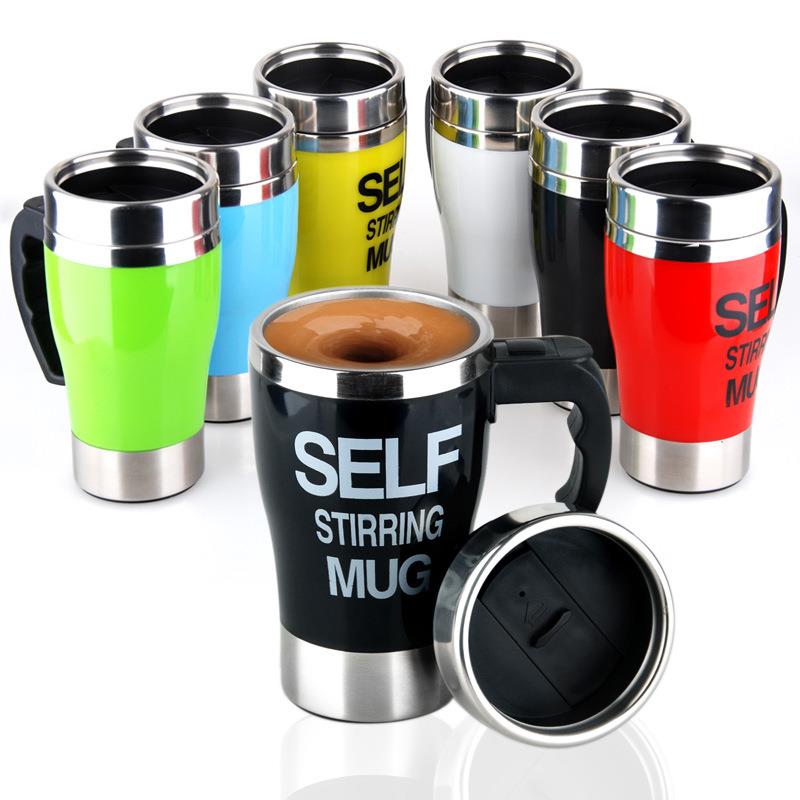Creative High quality Stainless Steel Coffee Cup Automatic Electric Mixing Cups Self Stirring Mugs many kinds of Colors