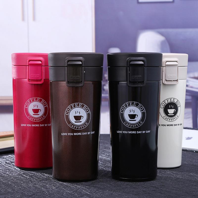 Stainless Steel Custom Logo Tumbler Travel Coffee Mug Water Cup