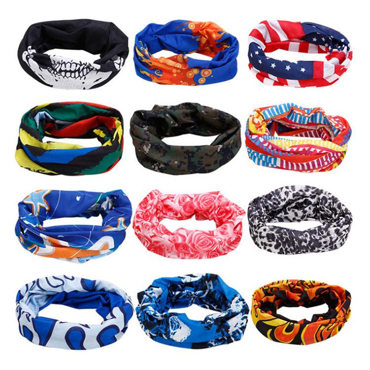 Plain Color Outdoor Sports Seamless Tube Magic Scarf Bandanas