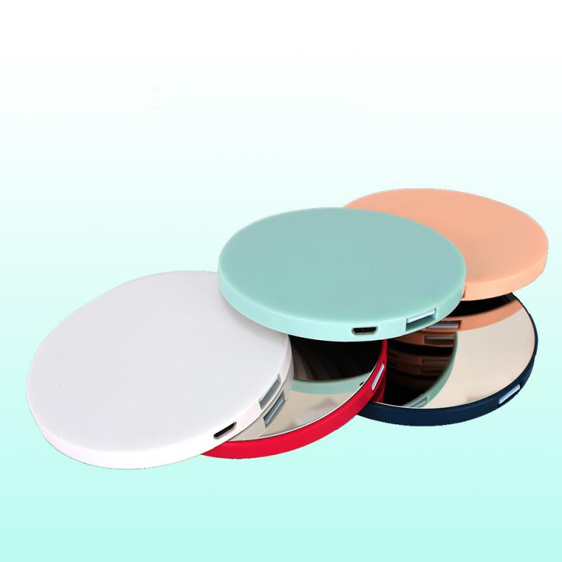 Customized Logo Creative Portable Charger Round Small Mirror 2000mah Lithium Battery Power Banks Power bank Power Bank Customized Logo Creative Portable Charger Round Small Mirror 2000mah Lithium Battery Power Banks Power bank Power Bank
