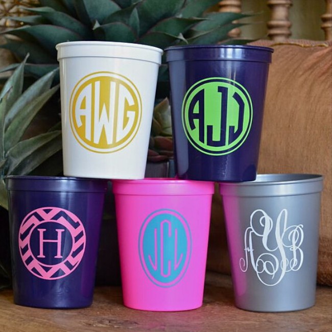 12oz colored Party Stadium Plastic Cups