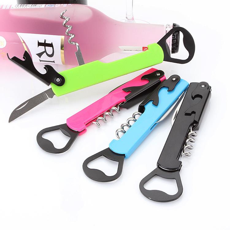 Colorful multi-functional stainless steel wine knife hippocampus bottle opener