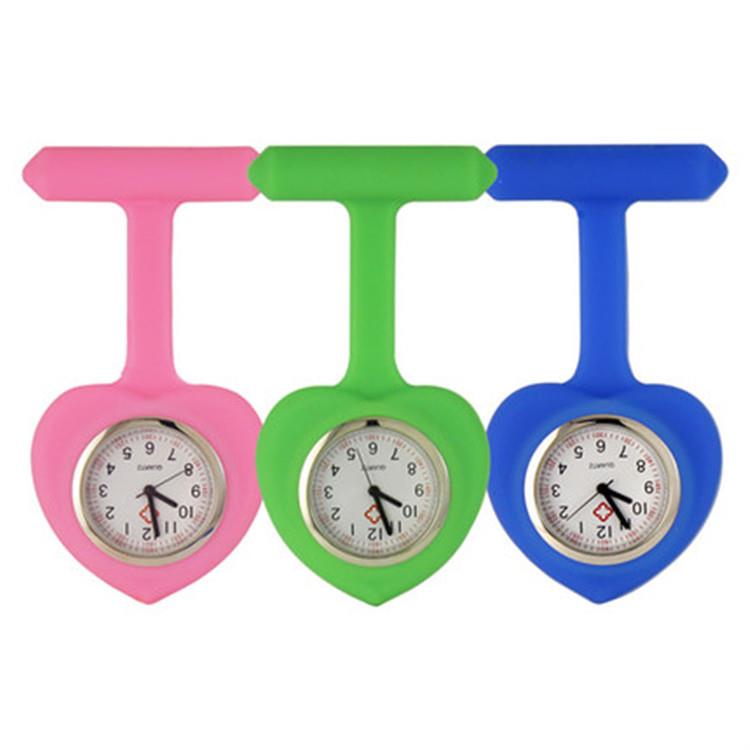 Silicone Nurse Watch Digital Nurse Watch Heart Shaped Pocket Watch