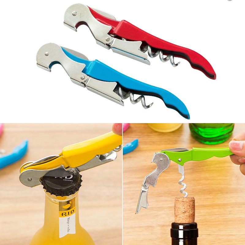 multi-function stainless steel corkscrew wine bottle opener