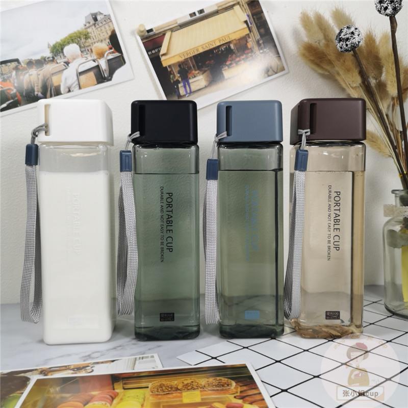 500ml square pillar design square shaped water bottle water bottle