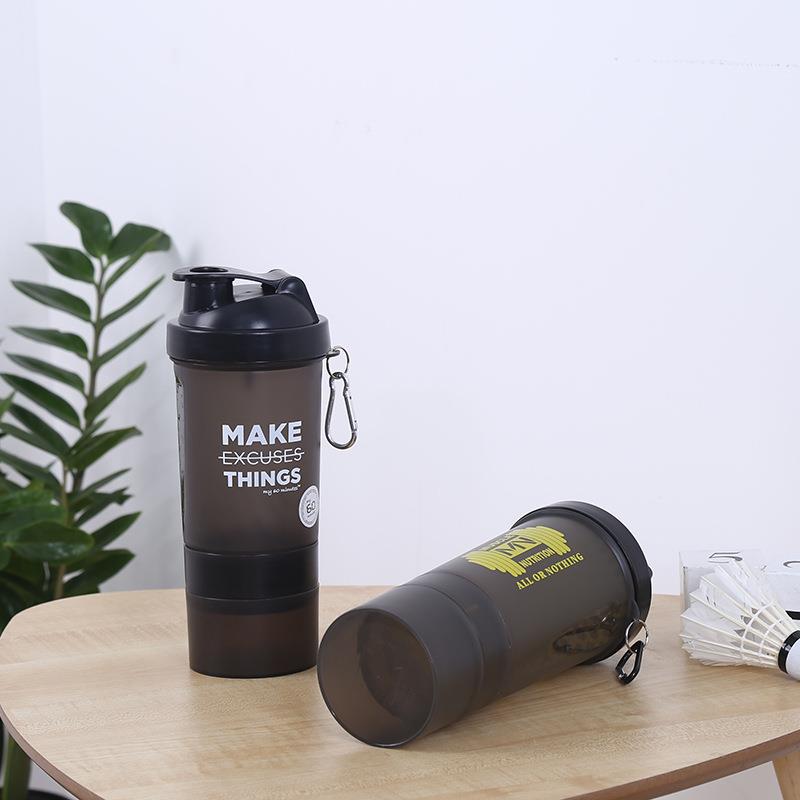 custom 600ml protein powder shaker bottle