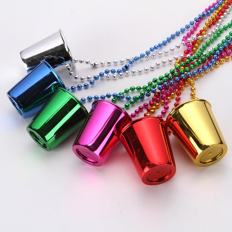 Plastic beads Birthday Party Decoration Pendant Happy Birthday Shot Glass Chain Necklace