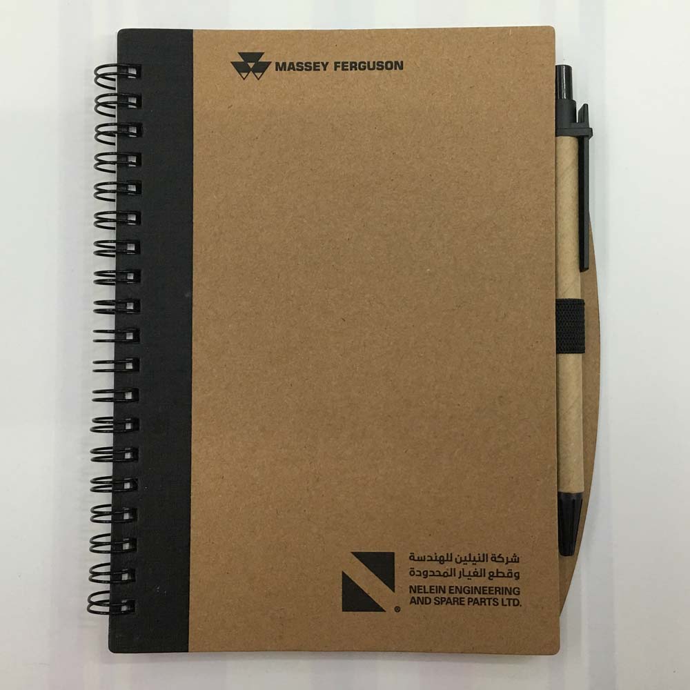 Promotional items custom A5 Spiral Notebook Brown Kraft Cover With Logo