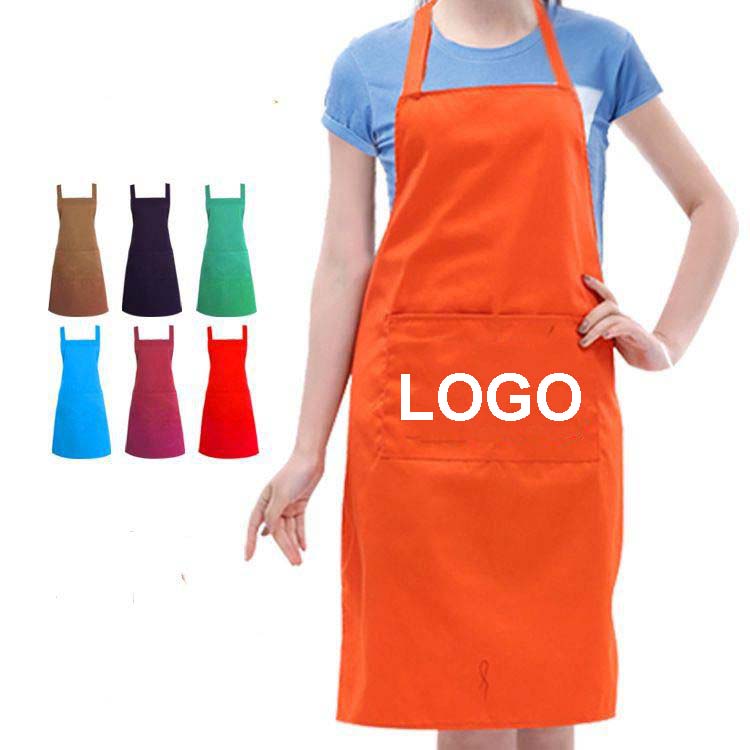 High Quality Custom Polyester Apron Plain Long Art Apron for Adults