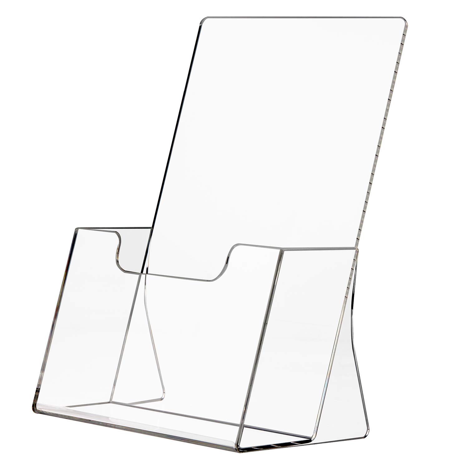 Clear Acrylic Brochure Wall Mount Sign Holder poster Sign Pocket with Business Card Holder