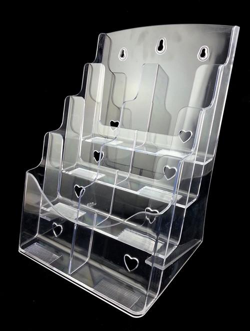 Clear Acrylic Plastic Brochure Holder For Leaflet Display Stand