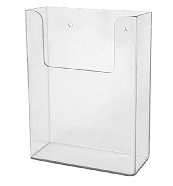 Single Pocket Acrylic Brochure Holder For Wall Mount