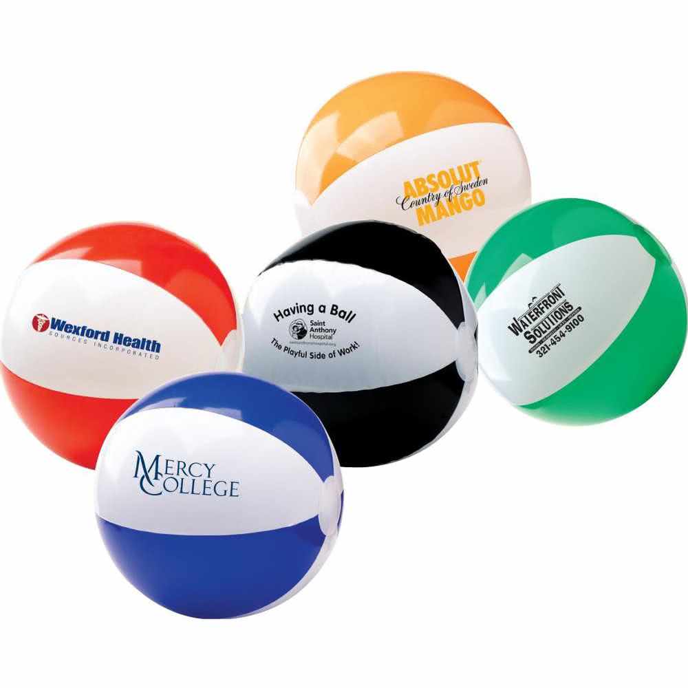 Custom PVC inflatable beach ball with logo printing