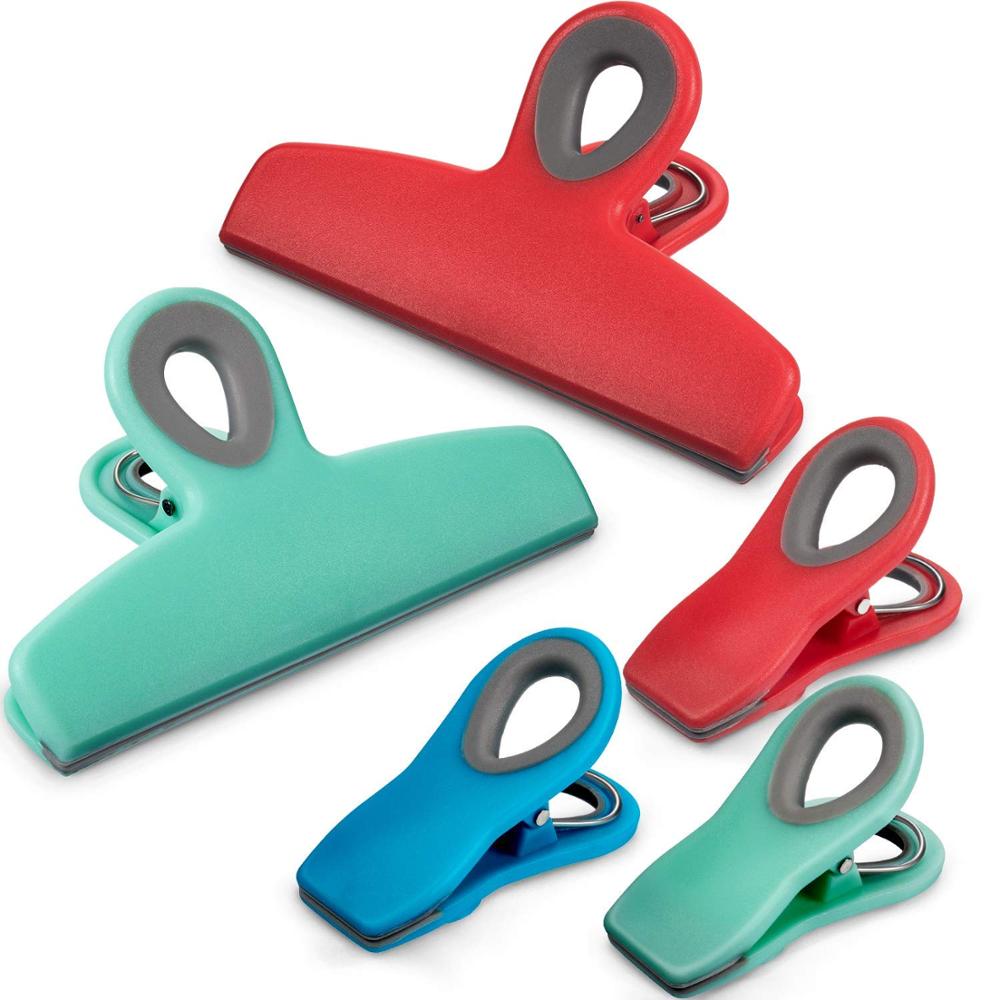 Food clip Clips for Food Bag Magnetic Plastic Clip Air Tight Seal Large Assorted Colors for Coffee Bags Multi-Purpose Food clip Clips for Food Bag Magnetic Plastic Clip Air Tight Seal Large Assorted Colors for Coffee Bags Multi-Purpose