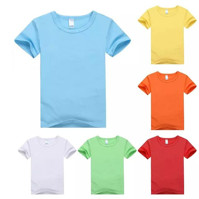 2019 New style kids bulk t shirt short sleeve children plain t shirt oem