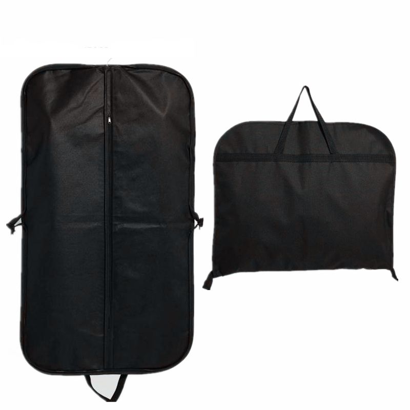 Wholesale Foldable Non Woven Clothes Garment Suit Coat Dust CoverWholesale Nylon Garment Bags , Black storage bag Coat Suits Dust Cover