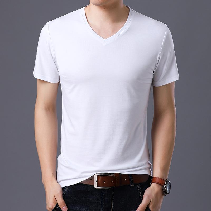 Wholesale Muscle Fit Custom Black T shirt V-neck T-Shirts