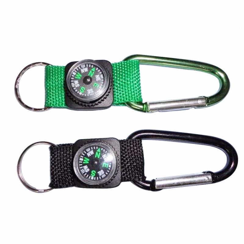 Promotional SOS Tracking Device High Accuracy Digital Compass With Carabiner Hook Compass Keychain