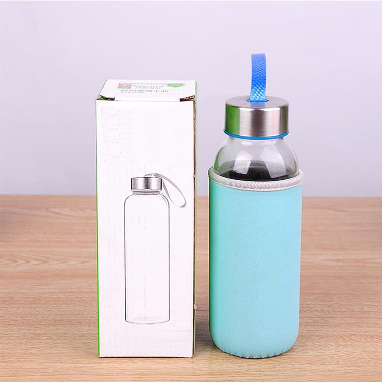 Could contain hot water 16oz unbreakable silicone round glass bottle design