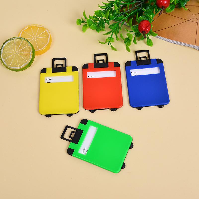 Custom Suitcase shape plastic luggage tag with printing logo