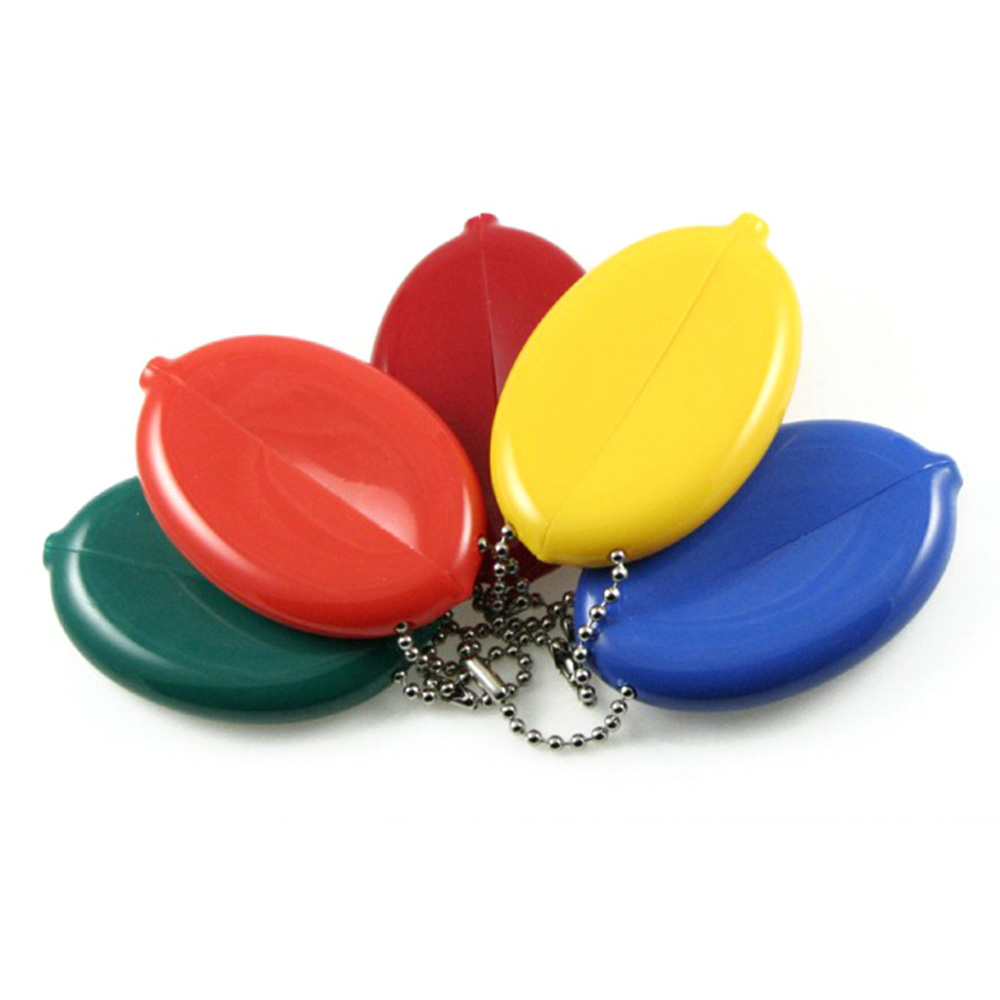 oval shape plastic squeeze coin holder