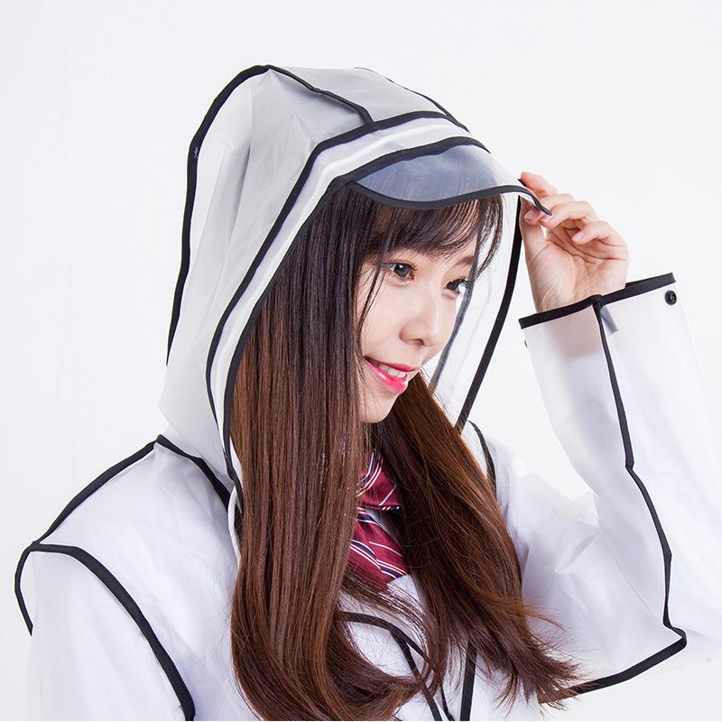 Fashion Outdoor Waterproof EVA Raincoats with caps Rainwear For Adults