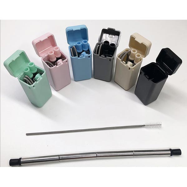 Folding stainless steel straw