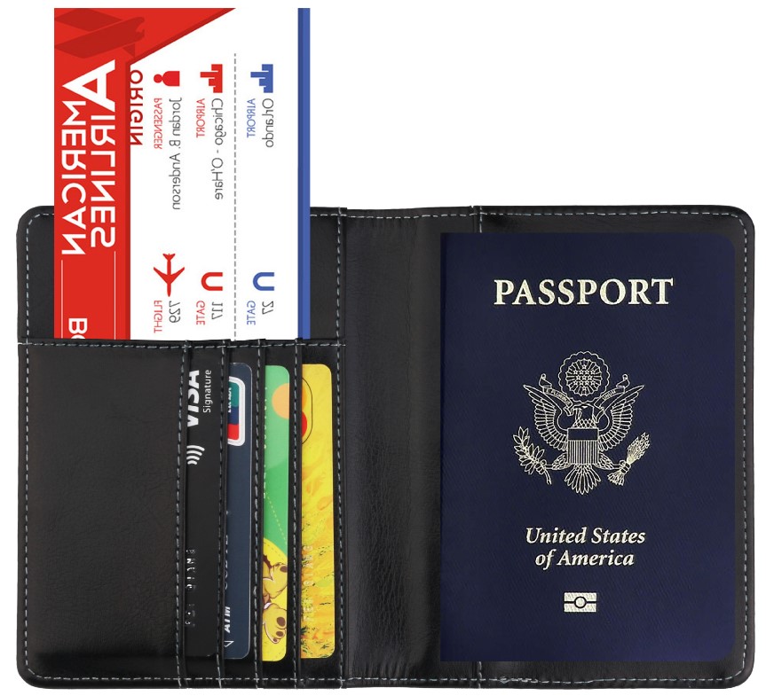 PU leather Passport Holder/Cover/Case Travel Wallet