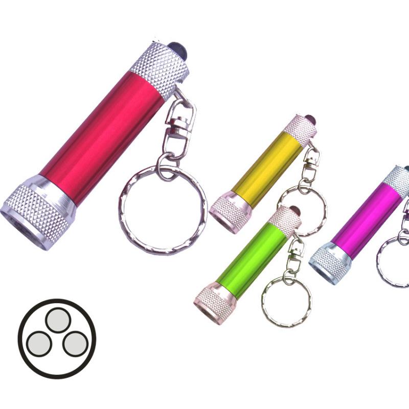 Aluminum engraved led keychain light for promotion item