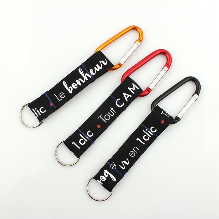 Custom Logo Carabiner Short Strap lanyard