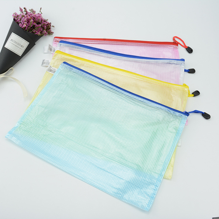 Custom Standard Size Zipper Plastic File Folder Document Bag