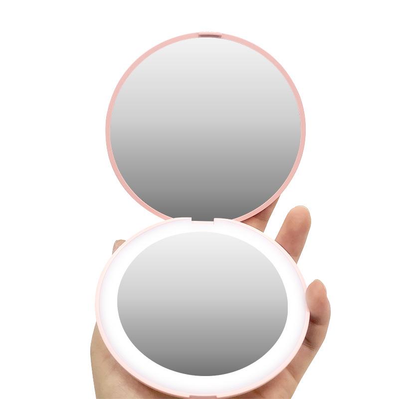 LED compact makeup mirror portable lighted bag mirror