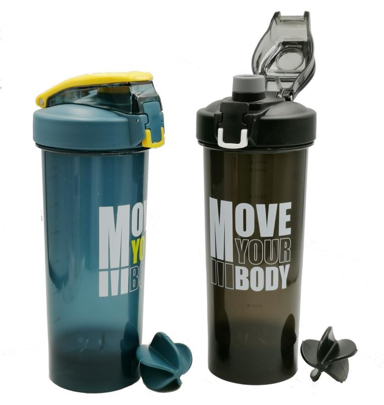 New 800ml plastic sport water bottle BPA free shaker Protein powder bottle