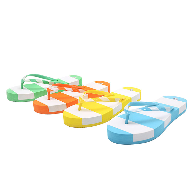 Customizable women's summer beach pvc material slippers multicolor flip-flops