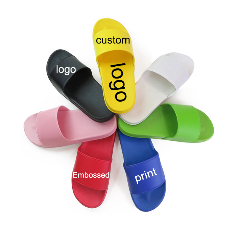 pvc bathroom slipper logo rubber