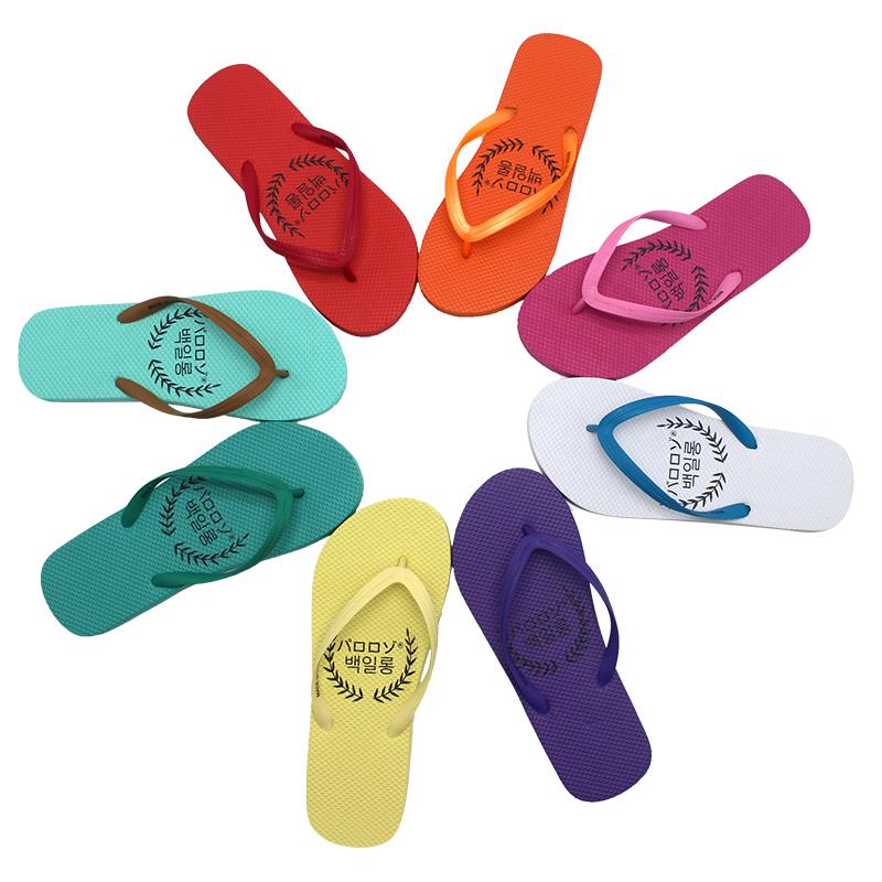 Flip-flops Multicolor slippers Oem Logo sublimation Print blanks Design cheap woman flip flop for beach