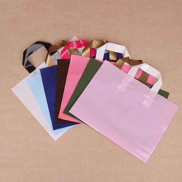 Customized Logo Printing PE Plastic Tote Shopping Bag