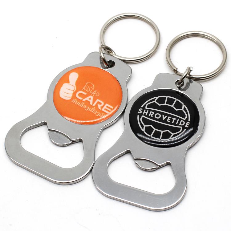 Customized Diy Colorful Metal Bottle Opener With Keyring